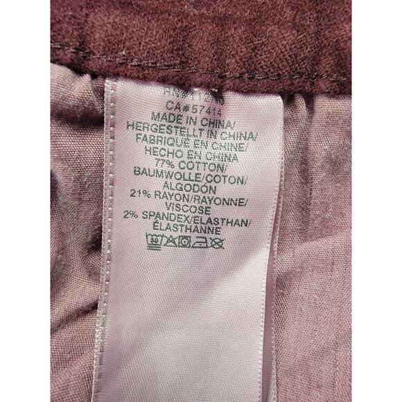 True Religion Jeans Womens 27 Burgundy Jennie Midrise Velveteen Skinny Stretch - Picture 5 of 16